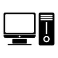 Desktop computer icon image Royalty Free Stock Photo