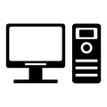Desktop computer icon image Royalty Free Stock Photo
