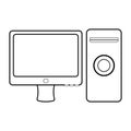 Desktop computer icon image Royalty Free Stock Photo