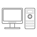 Desktop computer icon image Royalty Free Stock Photo