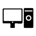 Desktop computer icon image Royalty Free Stock Photo