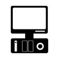 Desktop computer icon image Royalty Free Stock Photo