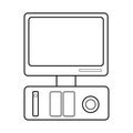 Desktop computer icon image Royalty Free Stock Photo