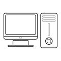 Desktop computer icon image Royalty Free Stock Photo