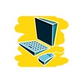 desktop computer isolated icon vector ilustration Royalty Free Stock Photo