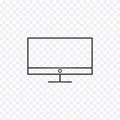 Desktop computer, monitor line icon, outline vector sign, linear style pictogram isolated on white. Symbol, logo illustration. Edi Royalty Free Stock Photo