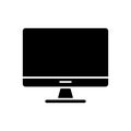 Desktop computer monitor silhouette style icon