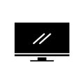 Desktop computer monitor silhouette style icon