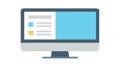 Desktop Computer Monitor with UI Icon, PC Workstation Web, vector design Generative AI Royalty Free Stock Photo