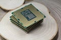 Desktop computer processor, cpu close-up Royalty Free Stock Photo