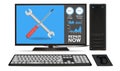 Desktop computer with repair application