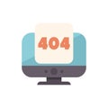 Desktop computer showing 404 error message on screen Royalty Free Stock Photo