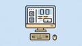 Desktop Computer System, Keyboard, Mouse, User Interface Design