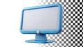 Desktop computer, tech device, and office equipment png transparent image Generative AI