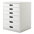 Desktop file cabinet on white background Royalty Free Stock Photo