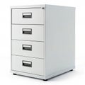 Desktop file cabinet on white background Royalty Free Stock Photo
