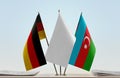 Flags of Germany and Azerbaijan