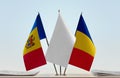 Flags of Moldova and Romania