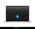 Desktop laptop template button power blue Royalty Free Stock Photo