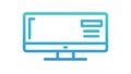 Desktop Monitor Screen Icon: Modern Display for Computing Web, vector design Generative AI Royalty Free Stock Photo