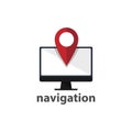 Desktop navigation web element vector design image Royalty Free Stock Photo