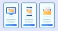 Desktop notification mobile notification inbox message for mobile apps template banner page UI with three variations Royalty Free Stock Photo