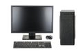 Desktop PC. Desktop computer isolated on a white background clipping path Royalty Free Stock Photo