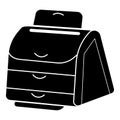 Desktop printer icon, simple style