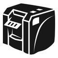 Desktop printer icon, simple style