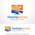 Desktop Service Logo Template Design Vector