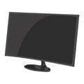 Desktop vector icon on a white background. Computer display illustration isolated on white. Computer monitor realistic Royalty Free Stock Photo