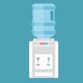 Desktop water cooler vector illustration in flat style.