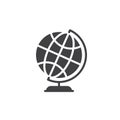 Desktop world earth globe icon vector, filled flat sign, solid pictogram isolated on white.