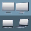 desktops and laptops mockup Royalty Free Stock Photo