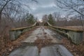 Desolate Abandoned city road bridge. Generate Ai