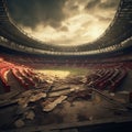 Desolate Abandoned Stadium or Arena