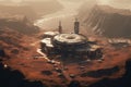 Desolate Colony base Mars. Generate Ai