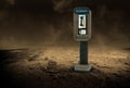 Desolate Desert Pay Phone Illustration