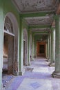 A desolate and dilapidated small colonnade Royalty Free Stock Photo