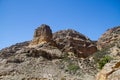 Desolate dry and rough eroded landscape