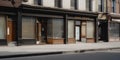 Desolate, empty storefronts, reflecting the economic disparities intensified by gentrification, concept of Urban decay