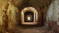 Desolate fort interior features