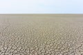 Desolate landscape with cracked ground Royalty Free Stock Photo