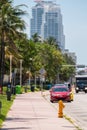 Desolate Miami Beach scene with no tourists Coronavirus Covid 19 shut down