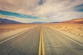 Desolate Road Through Death Valley Royalty Free Stock Photo