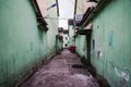 Desolate side alley in ancient Chinese town