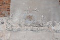 A Desolate Wall with Faded Historical Murals in an Abandoned Structure Royalty Free Stock Photo