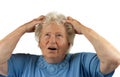 Despaired senior woman Royalty Free Stock Photo