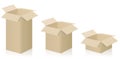 Despatch Boxes Three Different Sizes Open Royalty Free Stock Photo