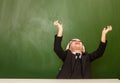 Desperate boy praying to all the gods hands up Royalty Free Stock Photo